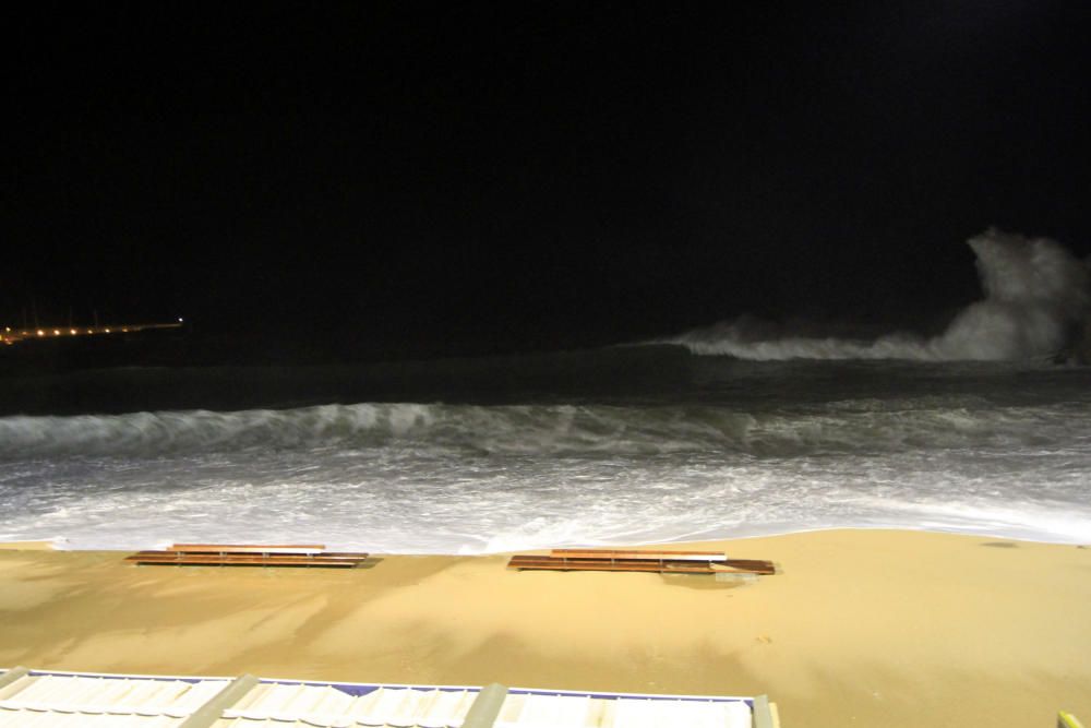 Efectes del temporal al passeig de Blanes