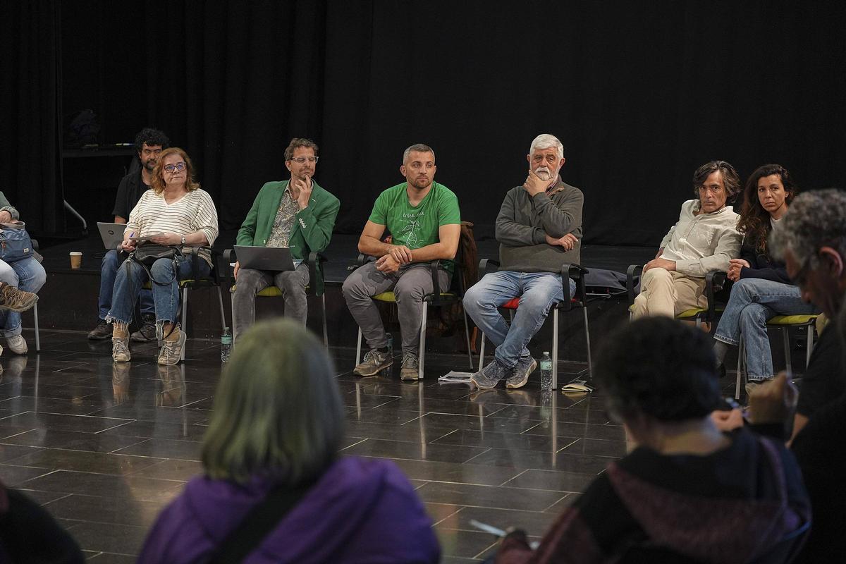 Sergi Font i Sergi Cot, a la trobada sobre les hortes de Santa Eugènia.