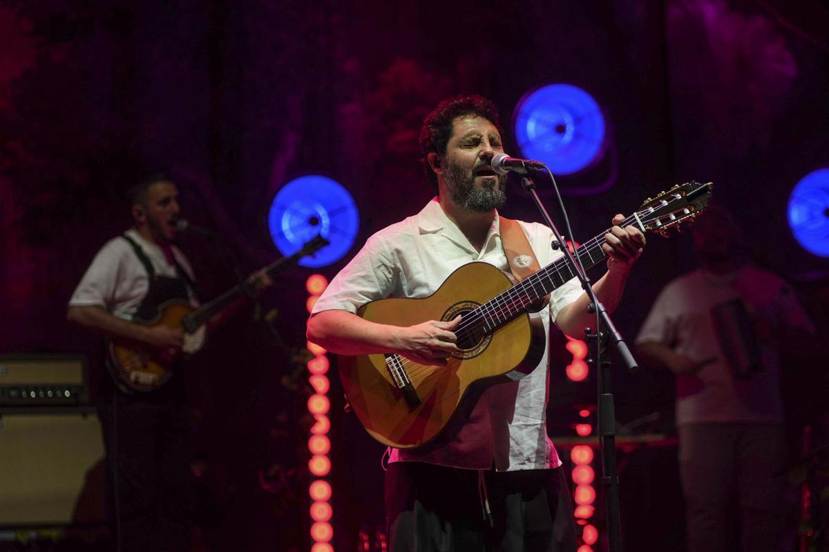El cantante malagueño "El Kanka", durante un concierto.