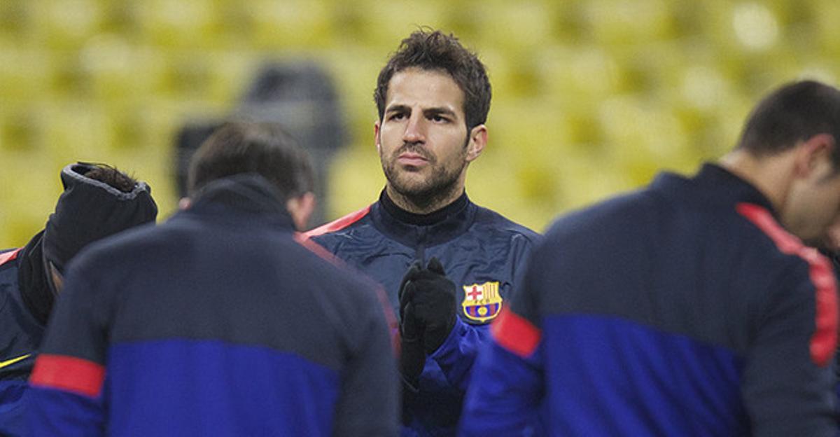 Cesc, durant un entrenament. Cesc, durant un entrenament.