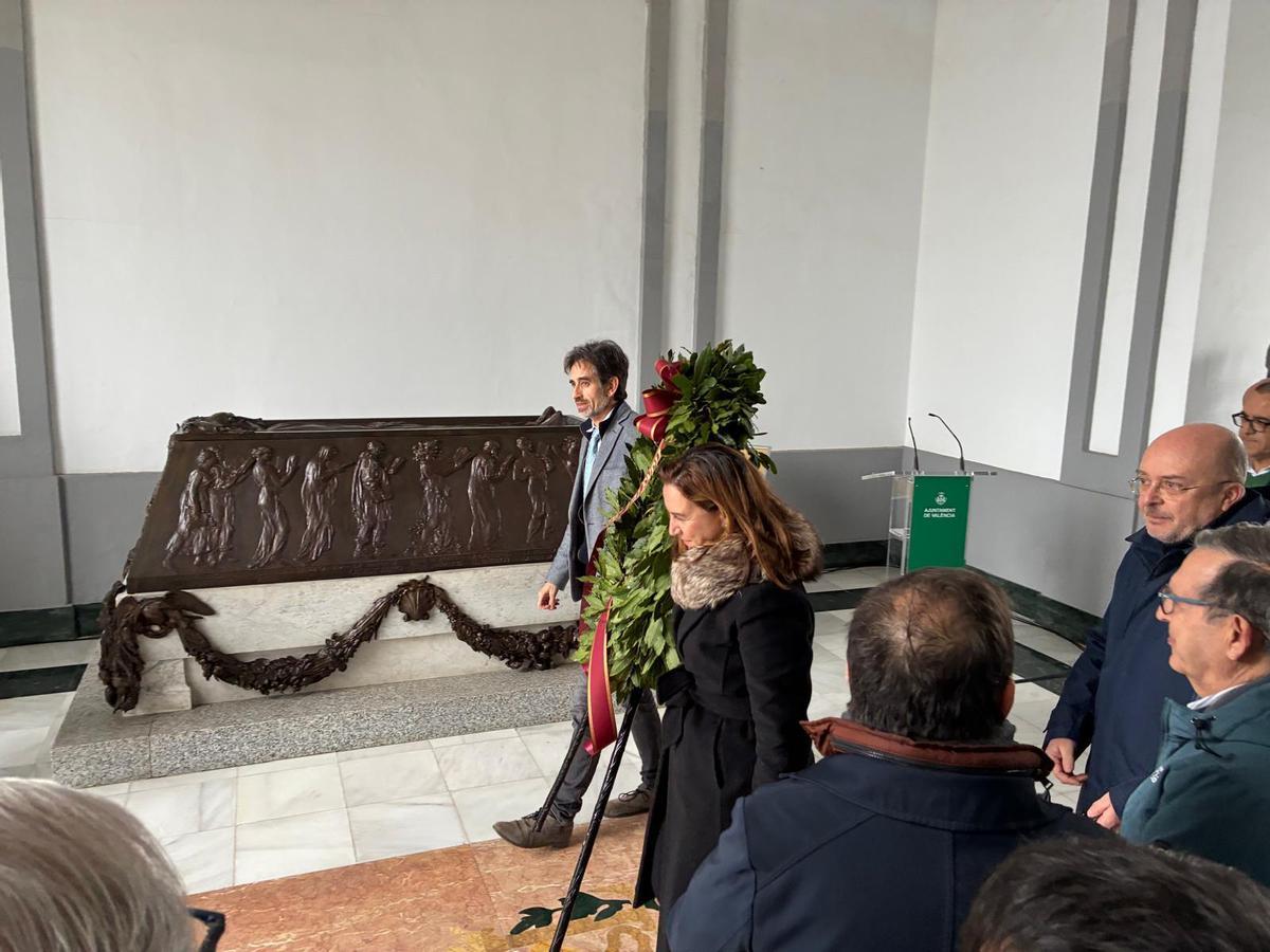 El homenaje a Vicente Blasco Ibáñez, este miércoles.