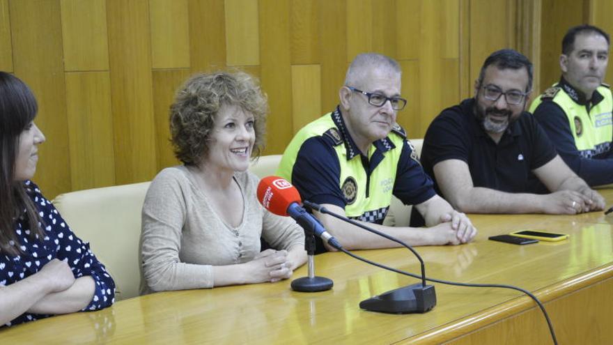 Momento de la presentación de la obra de teatro