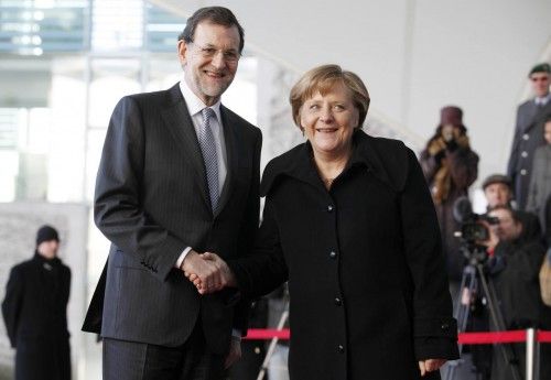 Merkel con Mariano Rajoy