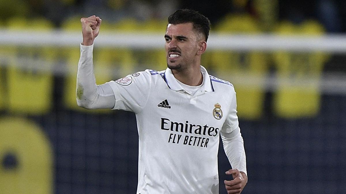 Soccer Football - Copa del Rey - Round of 16 - Villarreal v Real Madrid - Estadio de la Ceramica, Villarreal, Spain - January 19, 2023 Real Madrid's Dani Ceballos celebrates scoring their third goal REUTERS/Pablo Morano