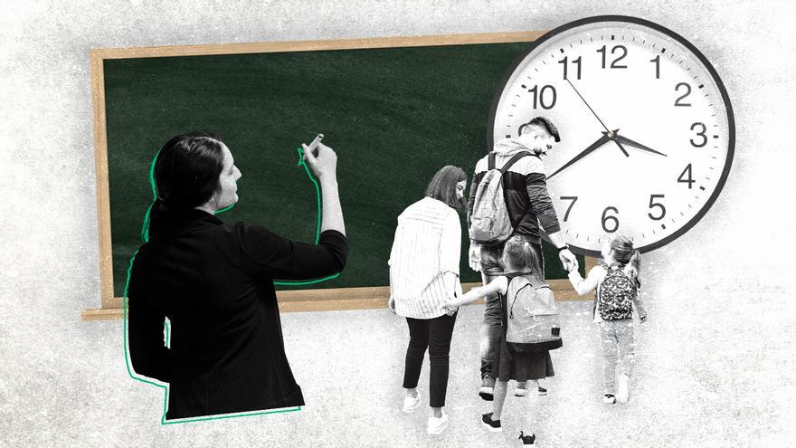 ¿Qué opinan las familias de la hora extra de clases en junio y septiembre que tiene en pie de guerra a los profesores? Por un lado recelan y por otro ven &quot;maravilloso&quot; la extensión del comedor