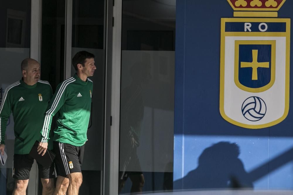 Primer entrenamiento y presentación de Cuco Ziganda en el Real Oviedo