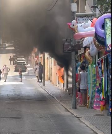 Alarma por un incendio en un sótano de s'Arenal de Llucmajor