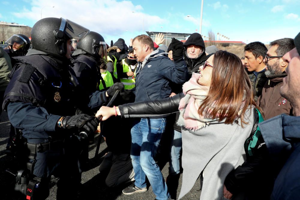 Las imágenes de las protestas de los taxistas.