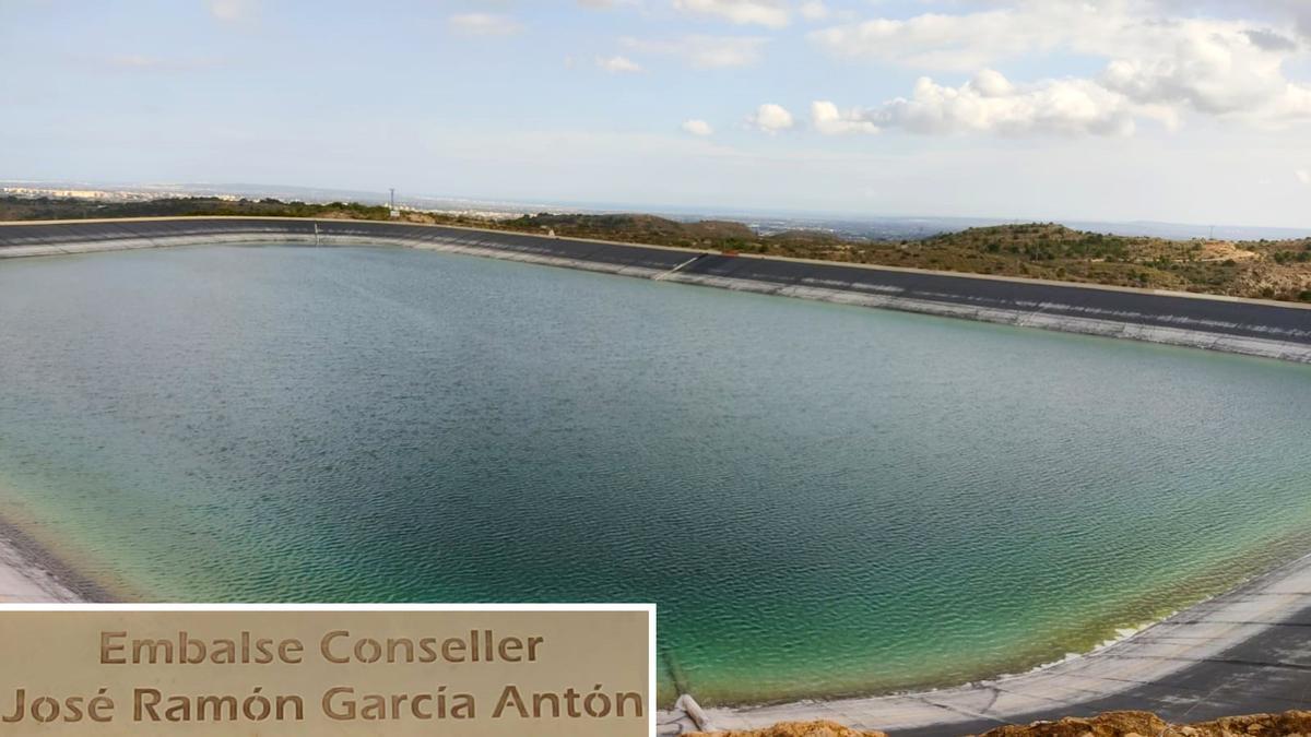 Embalse donde la SAT San Enrique regula las aguas de sus pozos de la Sierra de Crevillente.