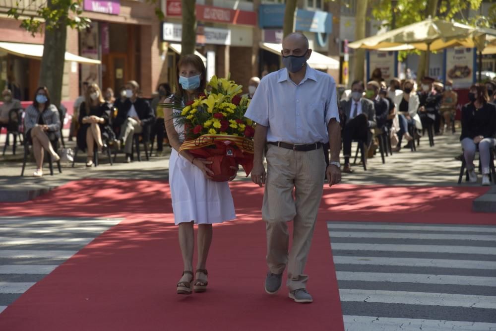 L'acte de la Diada 2020 a Manresa, en fotos