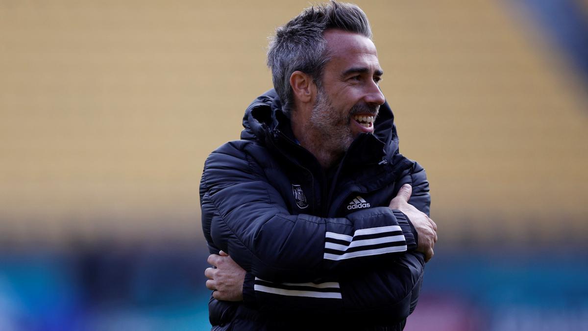 Jorge Vilda, en un entrenamiento de la selección española en Nueva Zelanda.