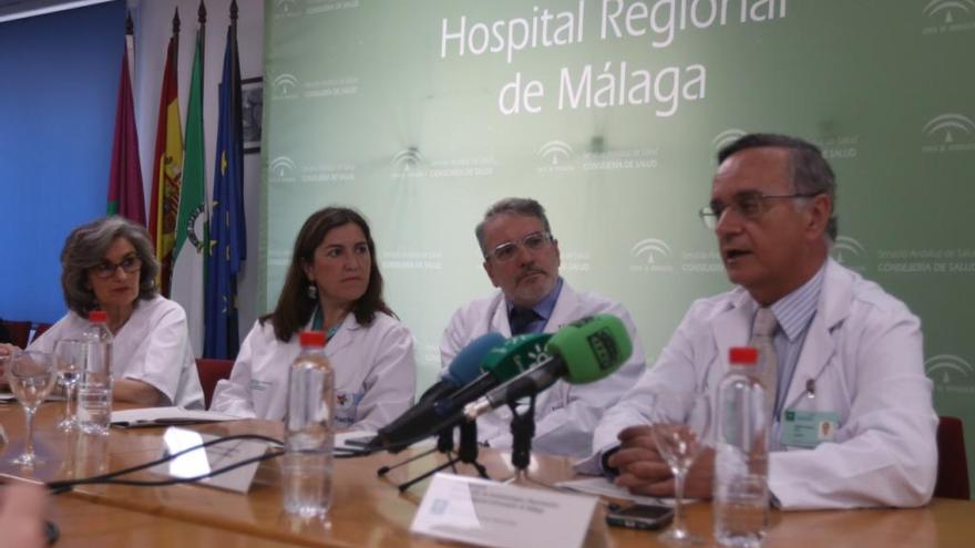 Rueda de prensa en el hospital Regional.