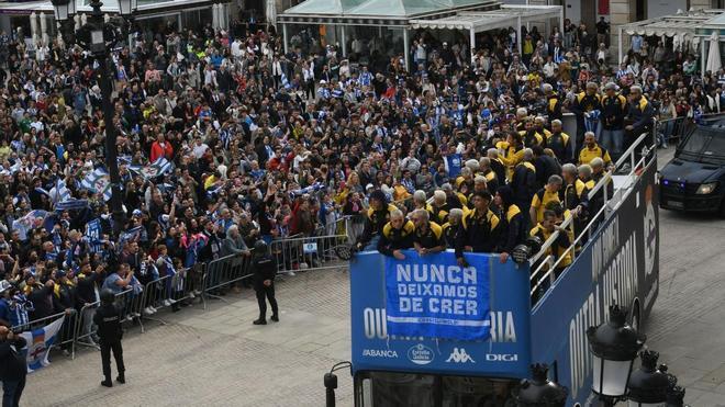 Ya hay cita para la celebración del ascenso del Deportivo en María Pita: este es el horario