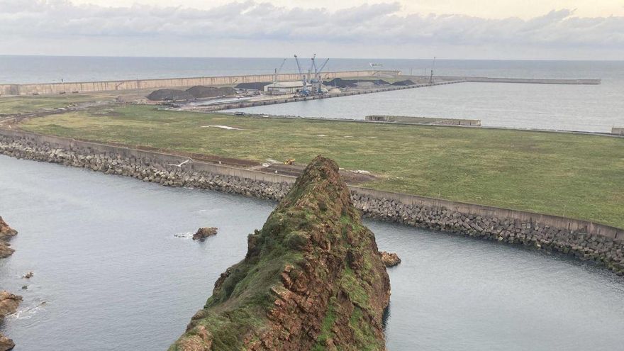 Vista de la explanada solicitada en concesión por Umicore junto a los terrenos libres en el Muelle Romualdo Alvargonzález Figaredo, a continuación de la misma en la imagen. | Marcos León