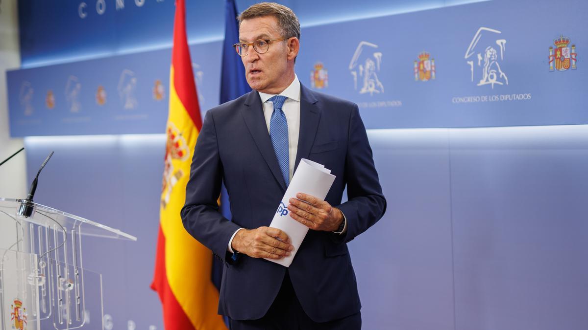 Alberto Núñez Feijóo se someterá al debate de investidura el 26 y 27 de septiembre. EUROPA PRESS