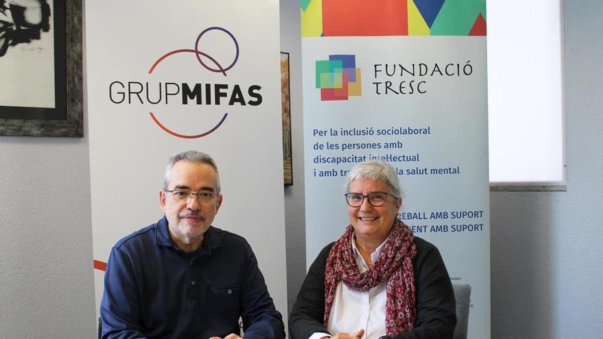 Mifas i la Fundació TRESC s'alien per impulsar la inserció laboral de persones amb discapacitat