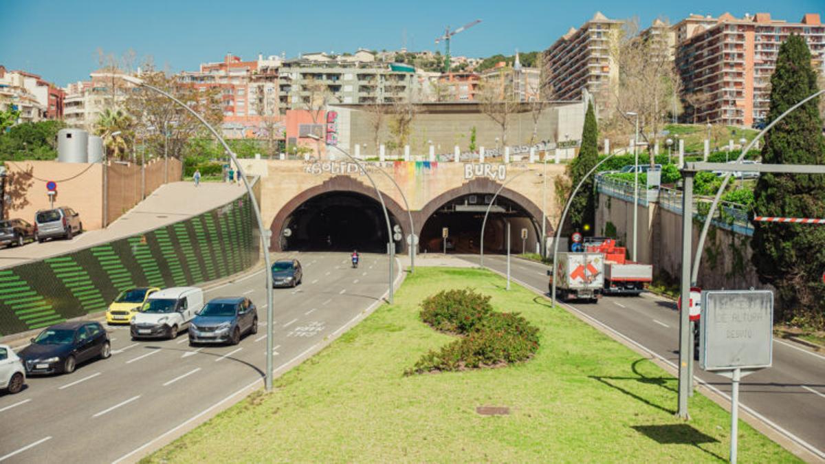 El túnel de la Rovira en Barcelona