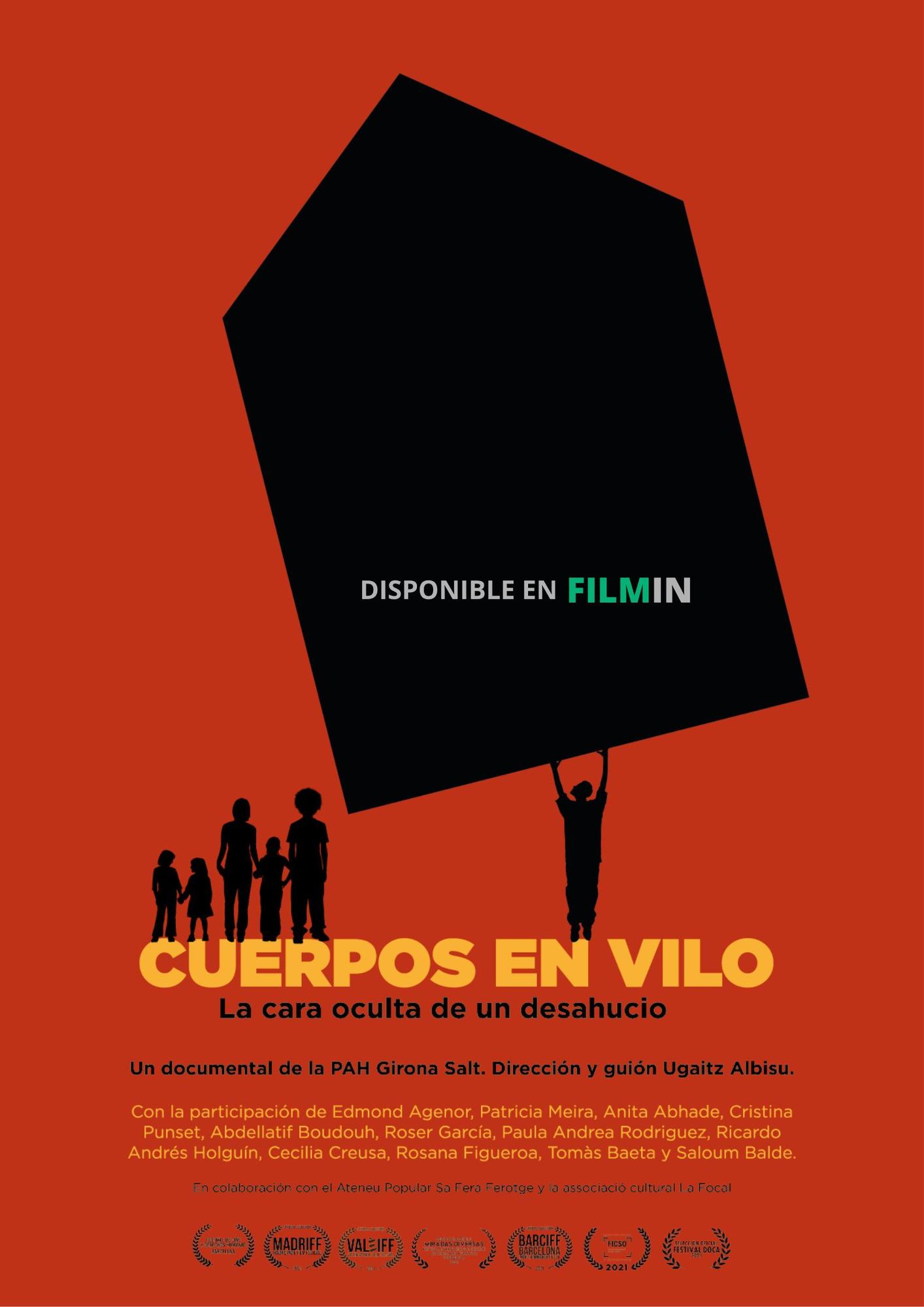 Cartell del documental sobre l&#039;impacte social i emocional dels desnonaments dirigit per l&#039;estudiant de la UdG Ugaitz Albisu, que ara Filmin ha incorporat al seu catàleg