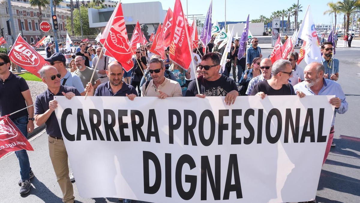 La última protesta contra el Ayuntamiento que fue respaldada por todos los sindicatos.