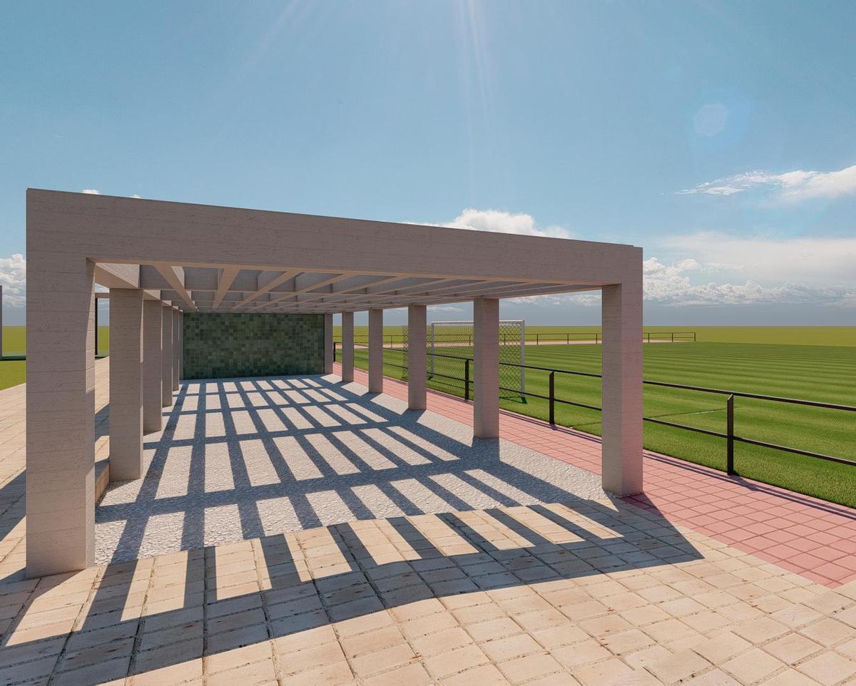 Simulación de cómo sería el nuevo polideportivo de Albalat dels Sorells.