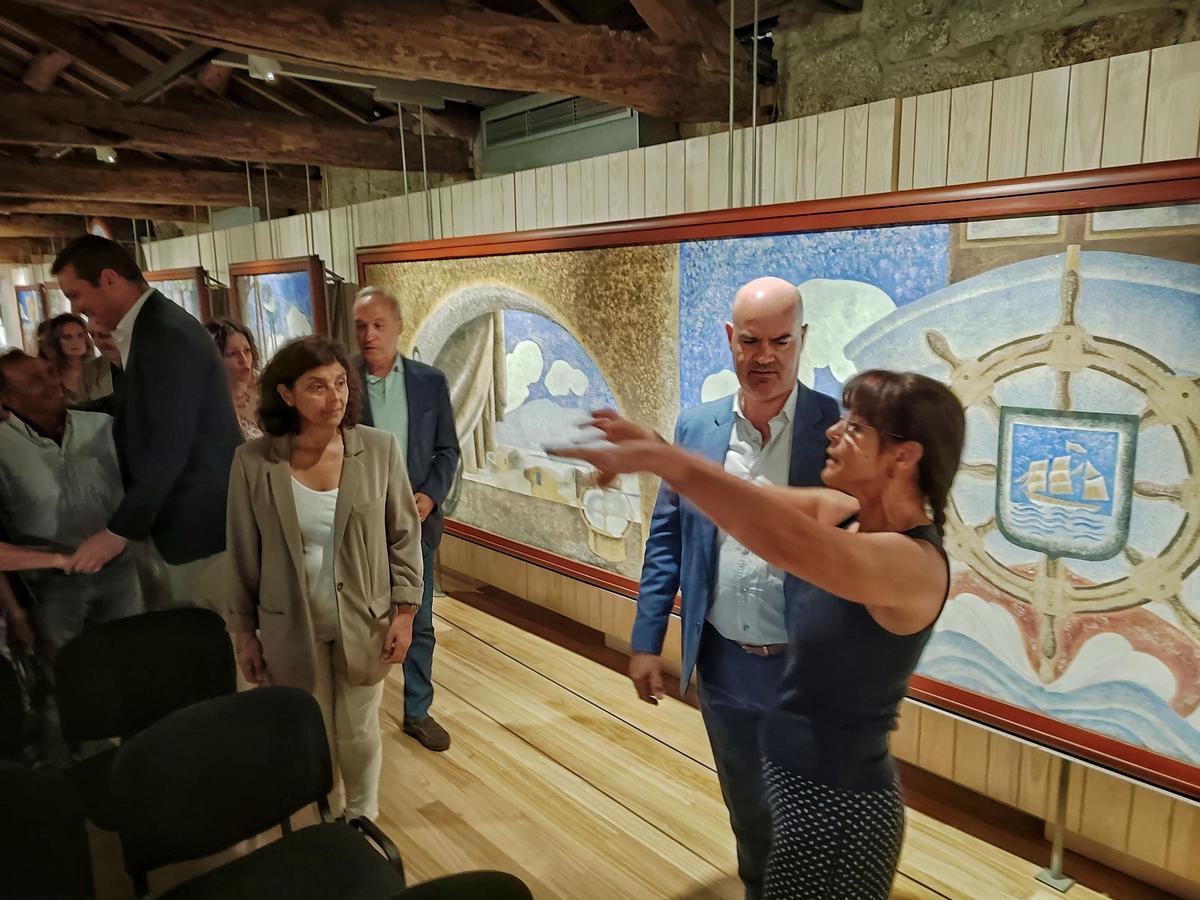 La inauguración de los espacios rehabilitados del Museo Massó de Bueu
