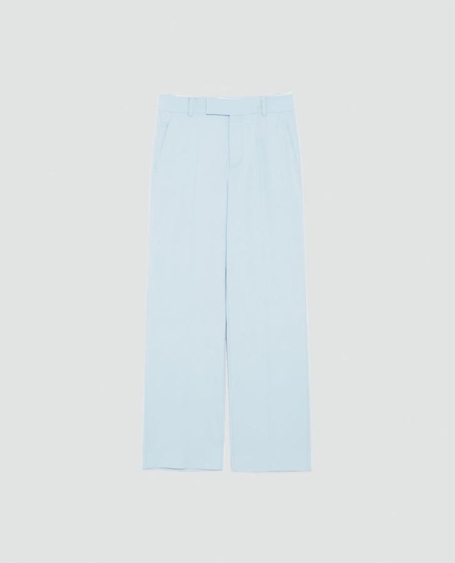 Trajes de Zara en colores pastel: pantalón azul celeste