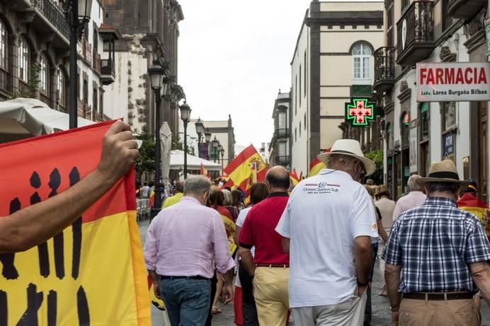 Manifestación en la capital grancanaria en contra del referéndum catalán