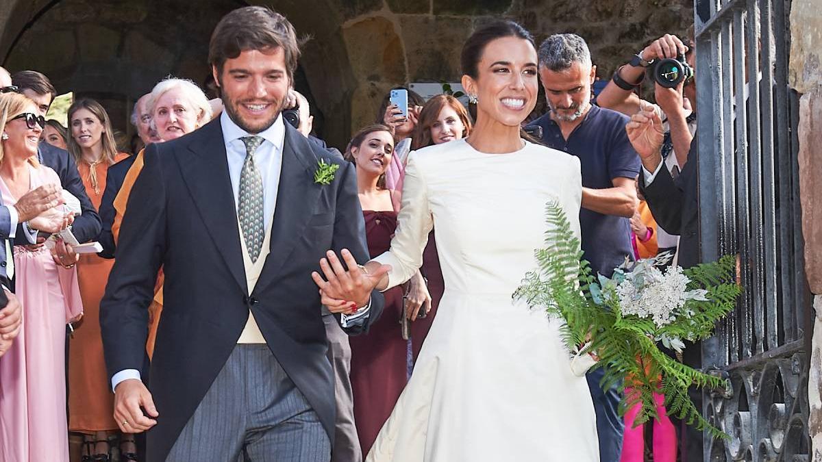 Laura Corsini y Javier Ibáñez el día de su boda