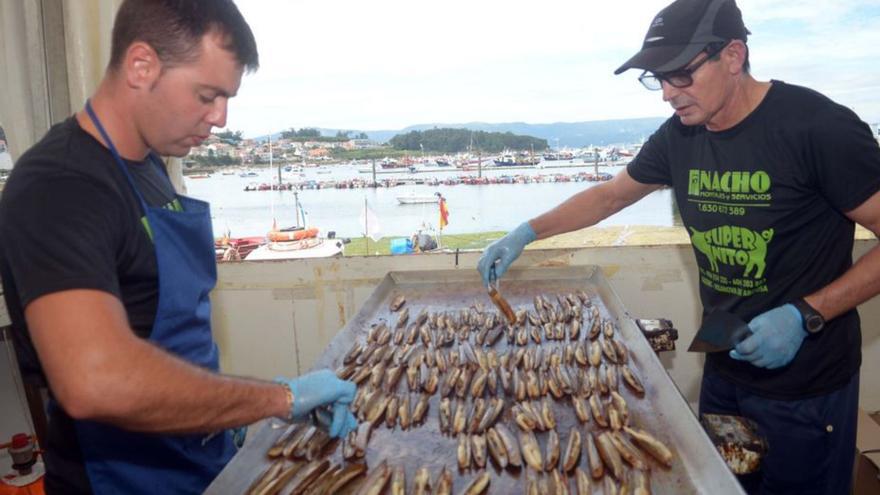 800 kilos de navaja y demás viandas esperan este fin de semana en A Illa