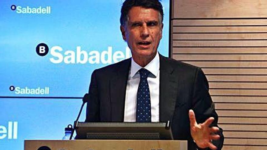 El conseller delegat del Sabadell va valorar ahir el primer trimestre.