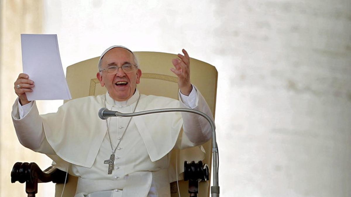 El papa Francisco, en la plaza de San Pedro de El Vaticano.