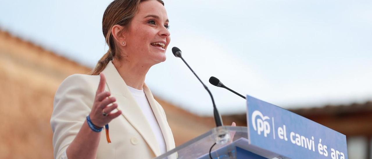 La presidenta del PP de Baleares y candidata a la presidencia del Govern, Marga Prohens. TOMÀS MOYÀ - EUROPA PRESS