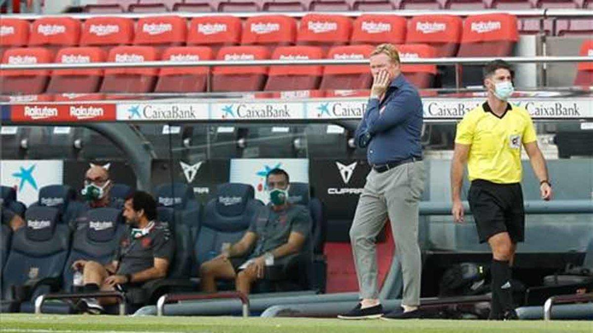 Koeman, durante el Trofeo Joan Gamper