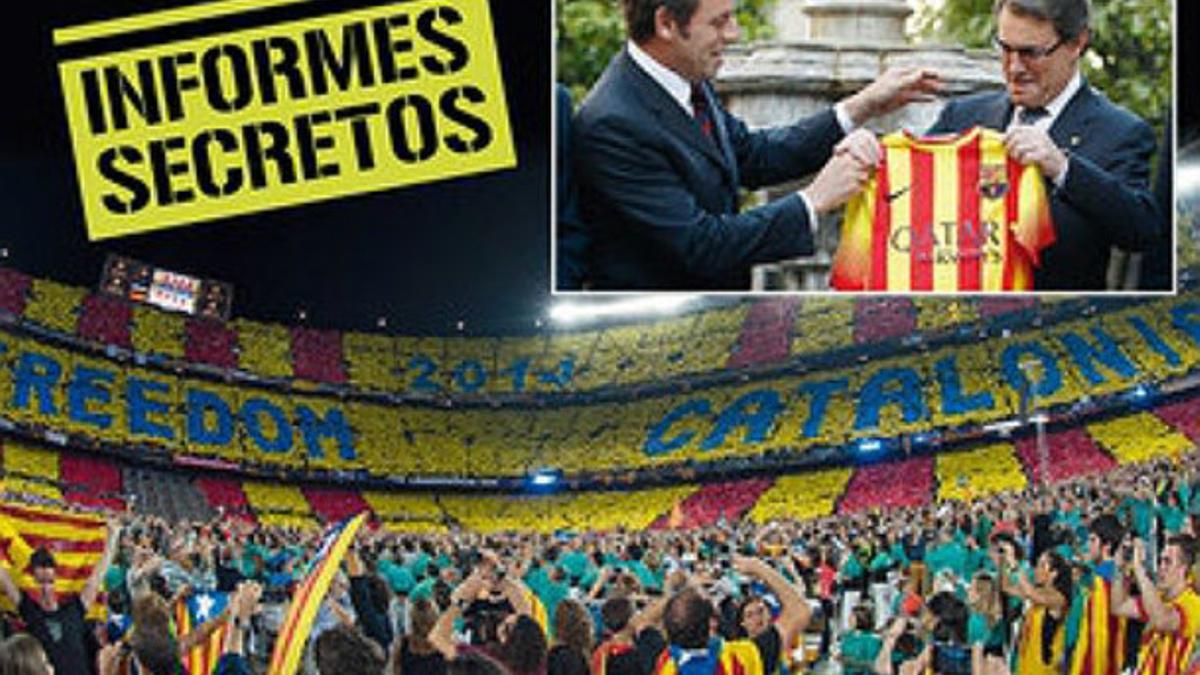 Imagen del Camp Nou durante el concierto por la independencia, en junio del 2013.