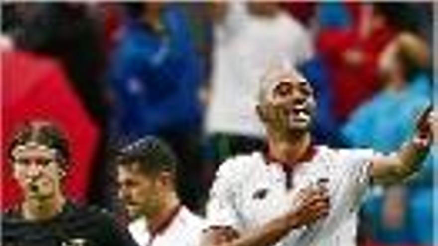 N&#039;Zonzi celebra el gol del triomf.