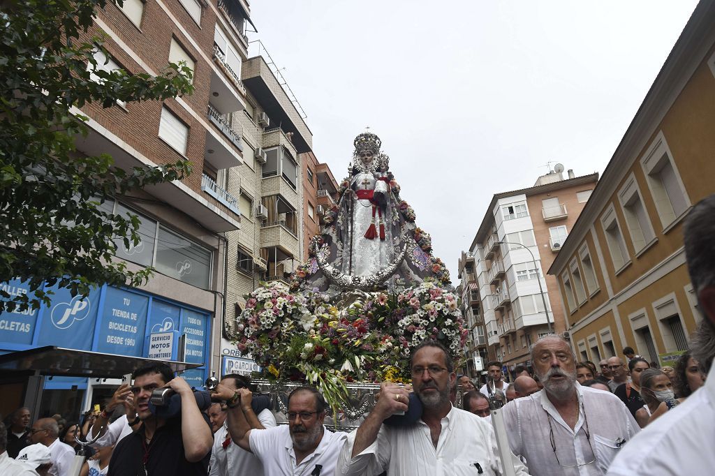 Bajada de la Virgen de la Fuensanta desde su Santuario hasta el templo catedralicio de Murcia