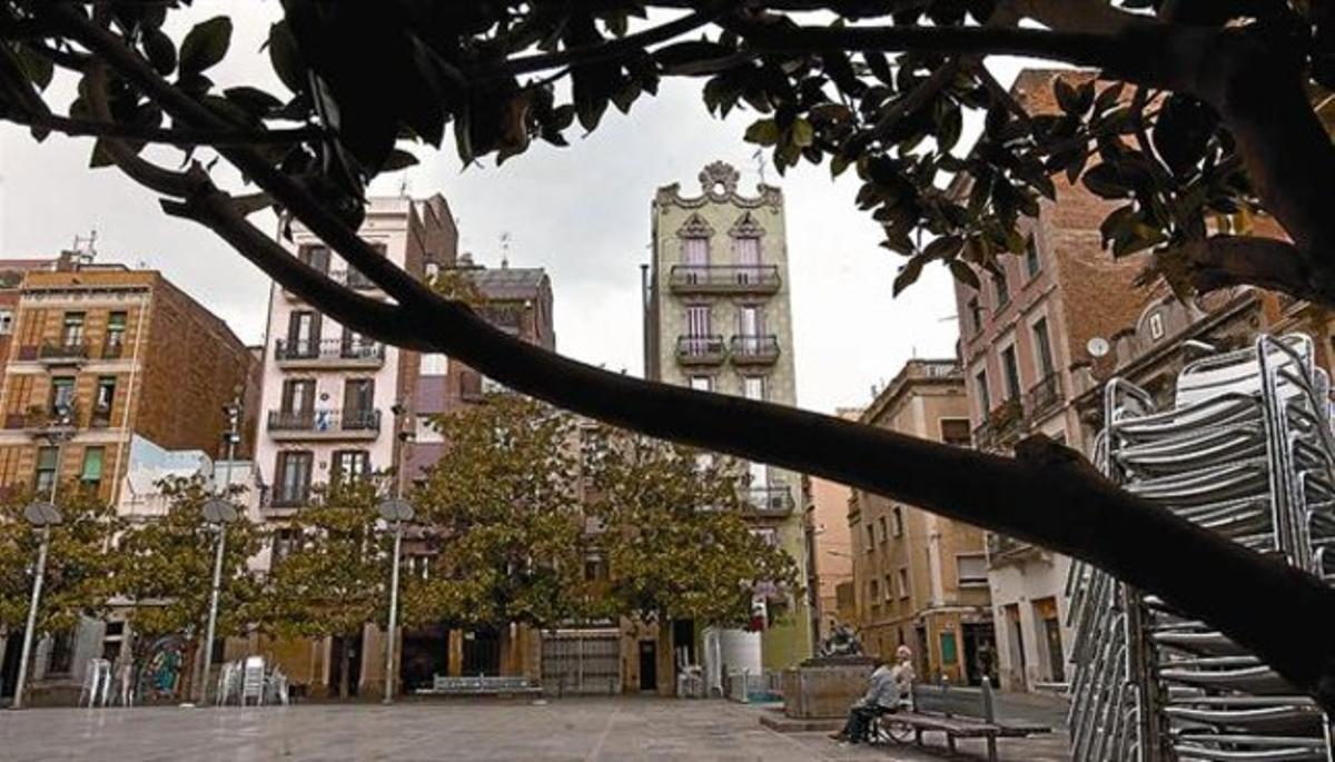 La plaça del Sol de Gràcia, divendres passat. La plaça del Sol de Gràcia, divendres passat.