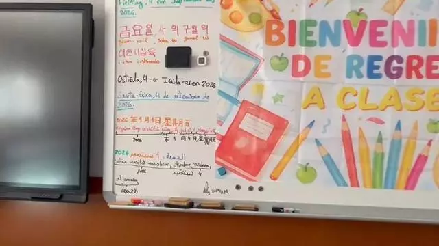 Aula a más de 31 grados, a 7 de septiembre y sin alumnos.