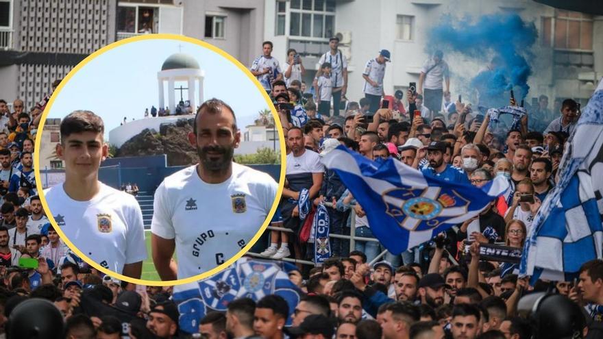 El hijo de una leyenda del CD Tenerife debuta y marca junto a su padre