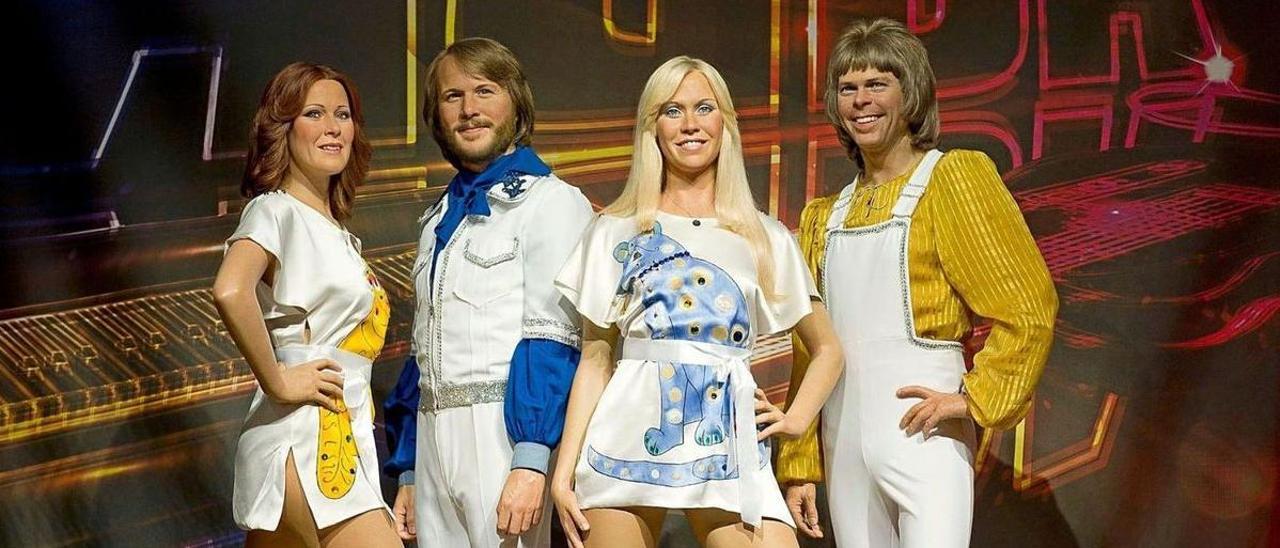 Los integrantes de la mítica banda sueca ABBA.