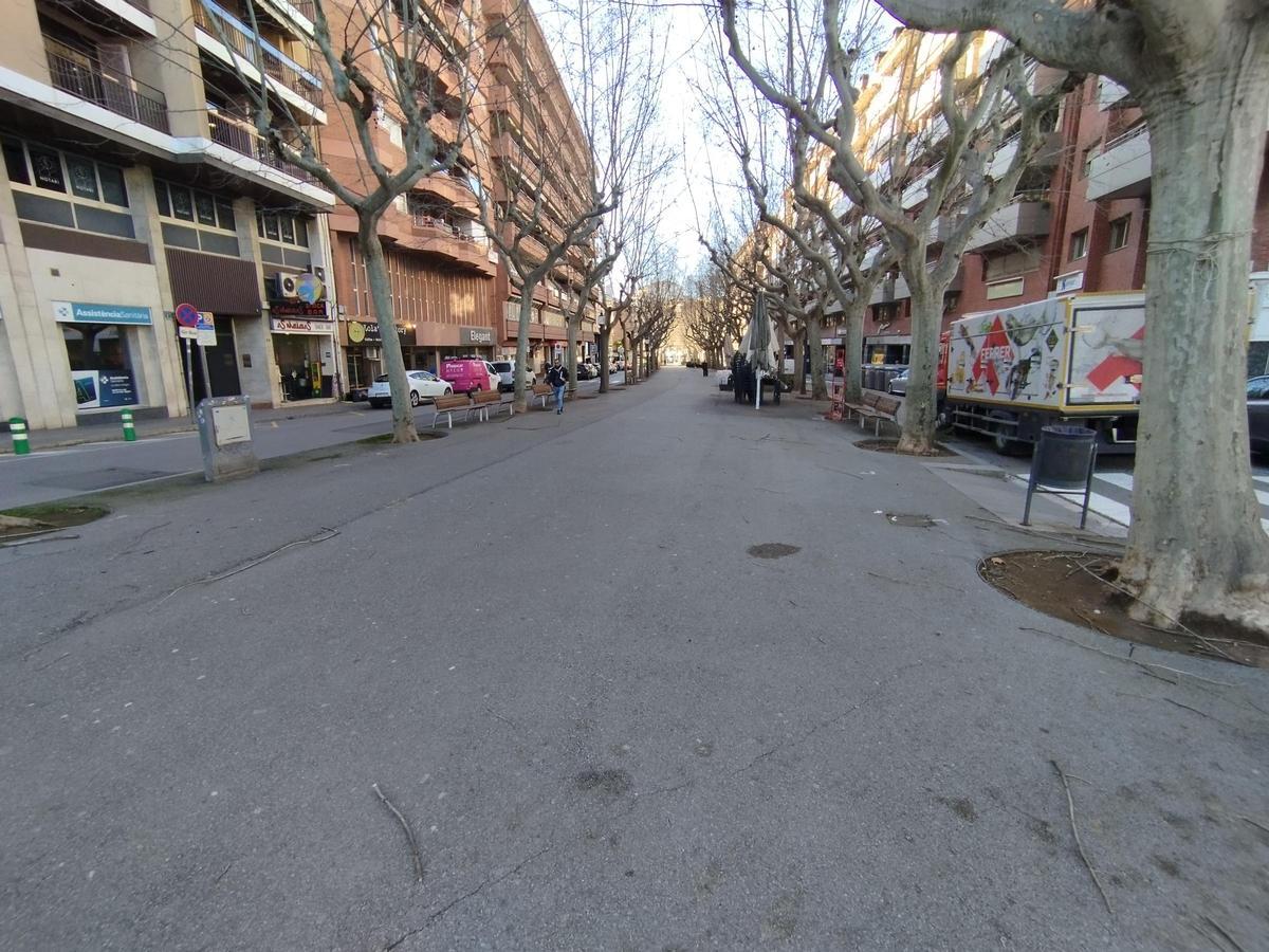 Vista general d'un tram del Passeig a mig matí