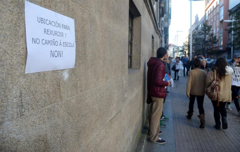 Protestas en Pontevedra contra el centro rexurdir