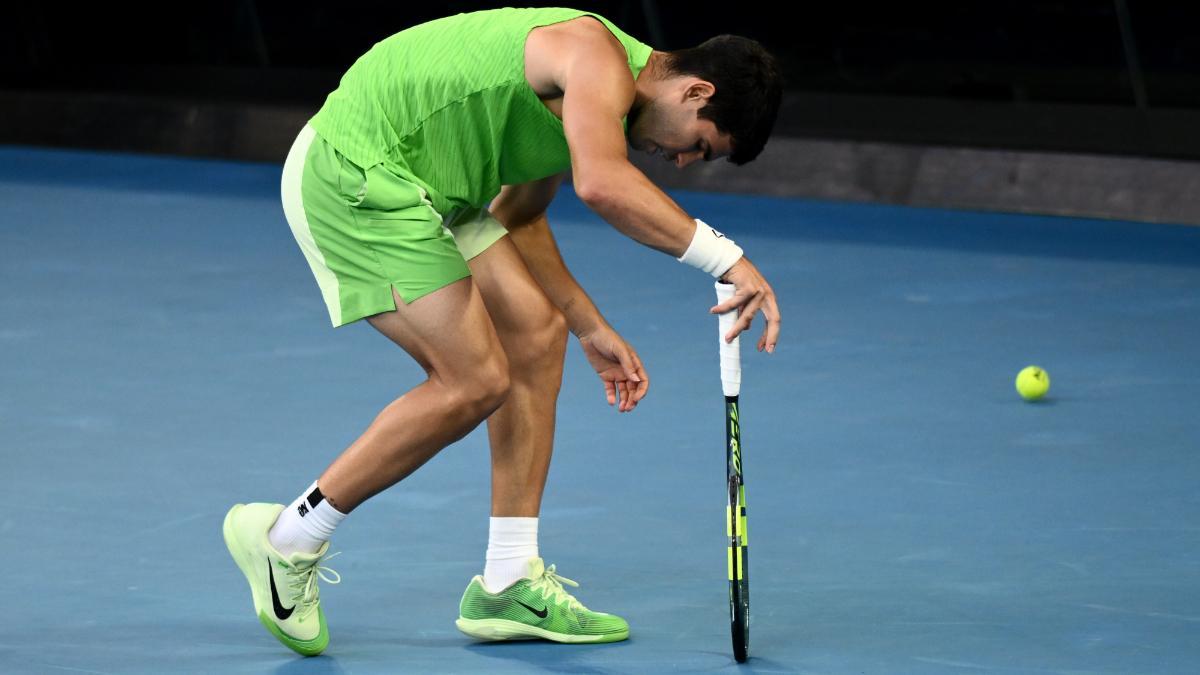 Alcaraz tuvo que lidiar con calambres