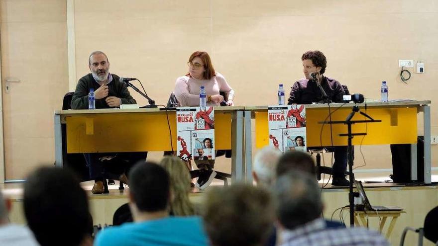 Por la izquierda, Francisco Erice, Ana Fueyo y Juan Andrade.