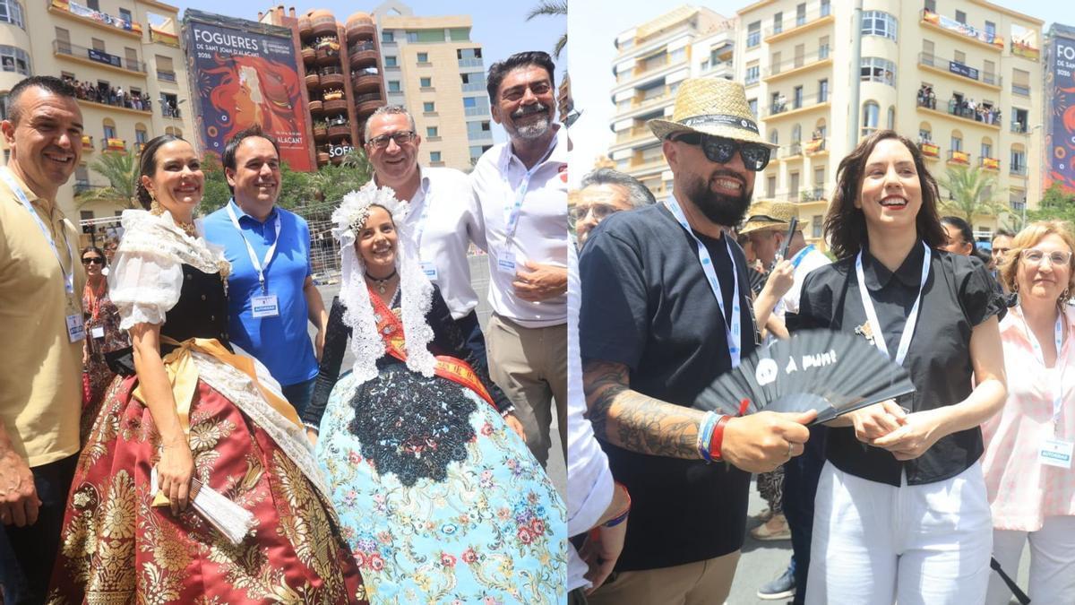 Pérez Llorca y Diana Morant, mano a mano en la mascletà de Alicante
