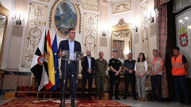 Pedro Sánchez, en la seva compareixença de divendres a Ceuta.