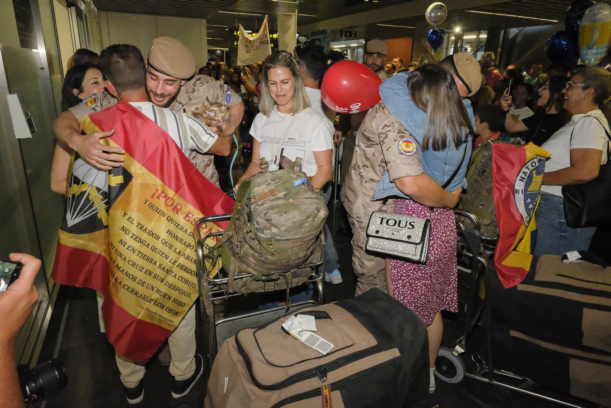 Llegada al aeropuerto de Gran Canariade 50 militares desplazados a Irak