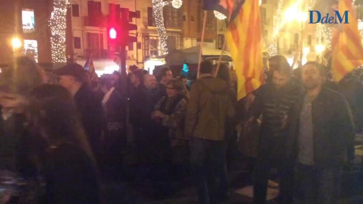 Una imagen de archivo en la manifestación de la Diada de Mallorca
