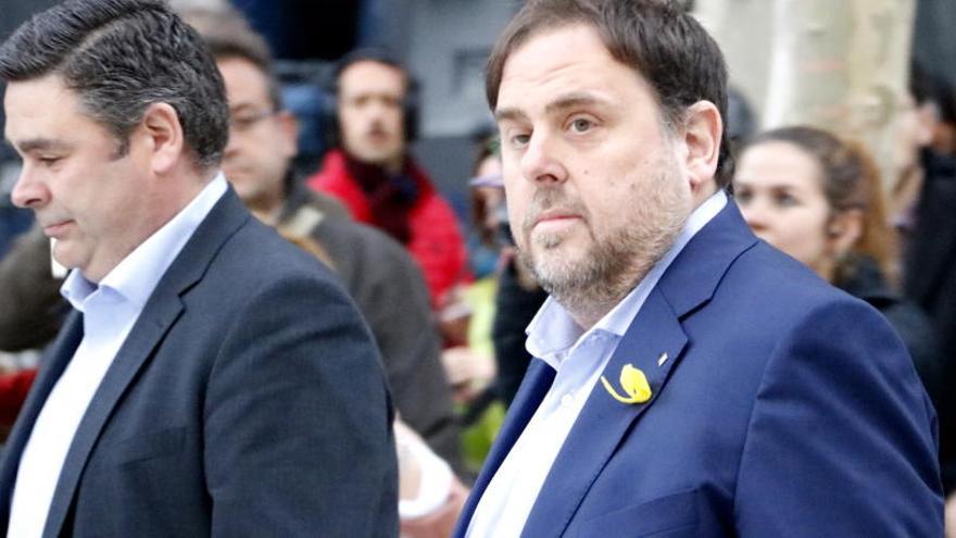 Junqueras, en arribar a l&#039;Audiència Nacional, el 2 de novembre.