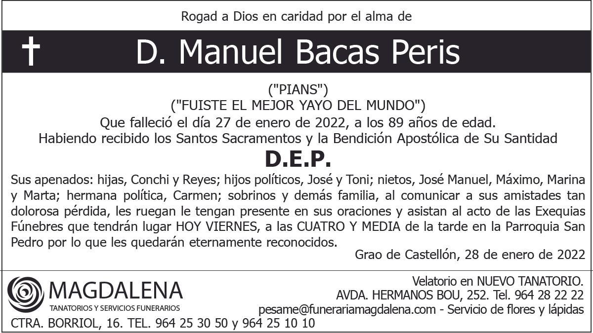 D. Manuel Bacas Peris